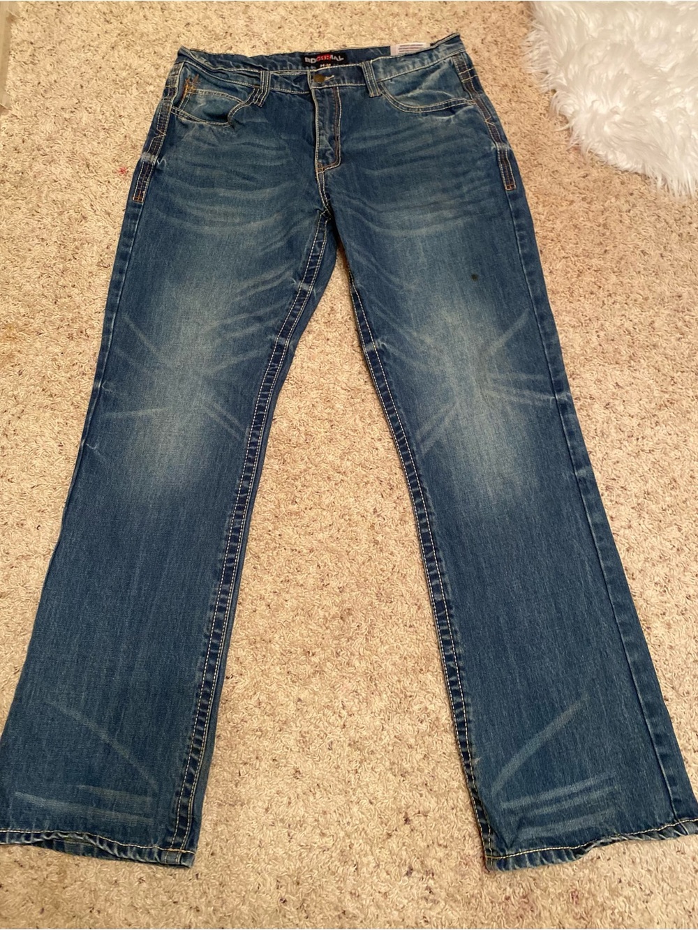Bucomal FR Cat 2  Men's work Jeans in Medium Wash - 34/34